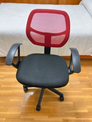 Silla de estudio/despacho negra y roja