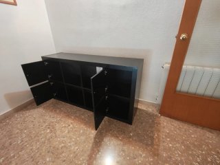 Estantería Kallax Ikea Negra + Puertas