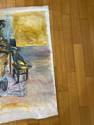 Dipinto artista svedese su tela