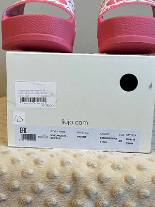 Ciabatte Liu Jo Rosa e Bianche Tg 39