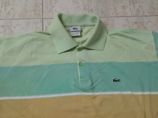 Polo Lacoste Talla XL Verde y Amarillo