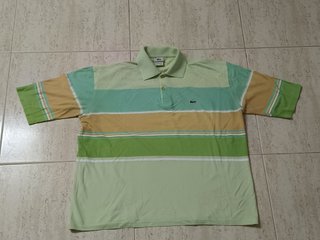 Polo Lacoste Talla XL Verde y Amarillo