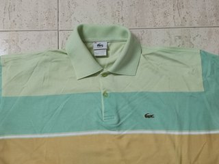Polo Lacoste Talla XL Verde y Amarillo