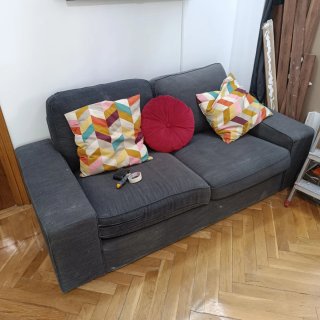 Sofá 2 plazas gris  Ocasión  NEGOCIABLE