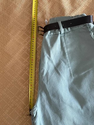 Pantalone cotone verde acqua Tensione