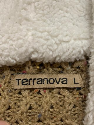 Cardigan in maglia con cappuccio in pelliccia