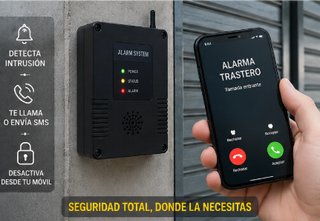 Alarma autónoma para trasteros y garajes.