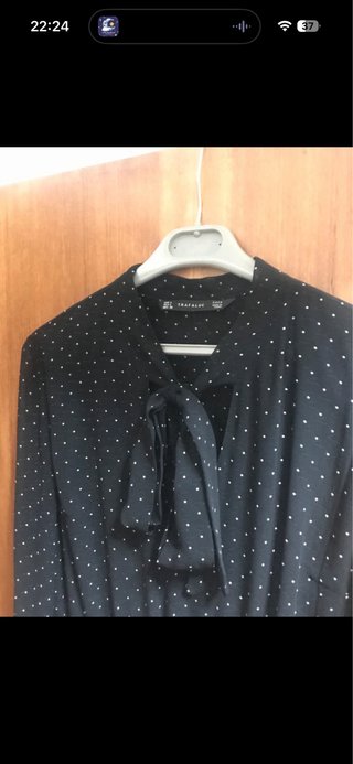 Vestido Zara lunares negro