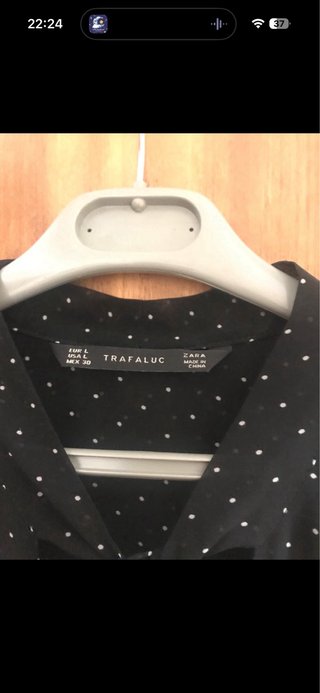 Vestido Zara lunares negro