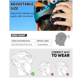 NUEVO Casco Bicicleta con Luz y Visera