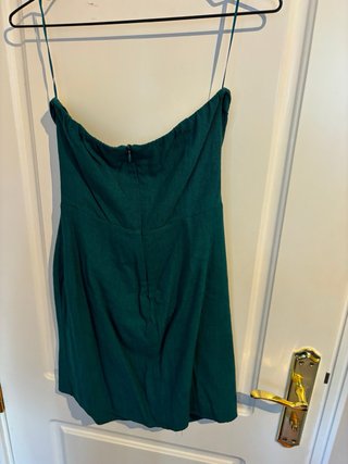 Vestido verde botella corto
