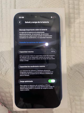 iPhone 12 Azul - Batería 75%