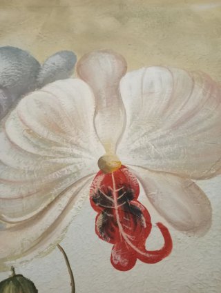 Quadro fiori tela vintage