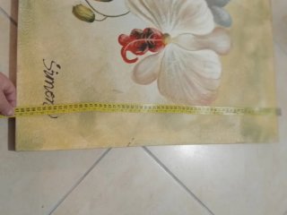 Quadro fiori tela vintage