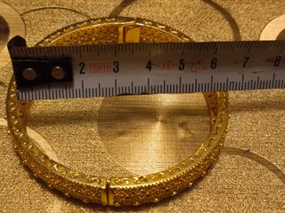 Brazalete Chapado Oro Filigrana Talla Diamantada