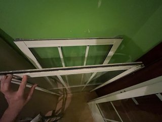 Ventana de aluminio con cristal SIN marcos