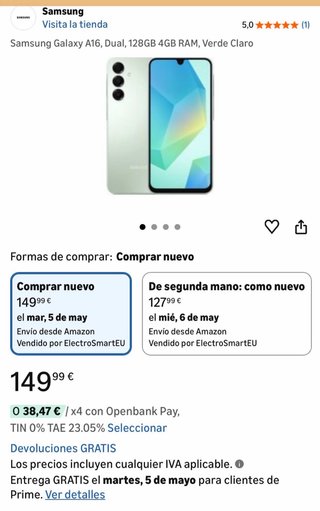 Samsung Galaxy A16 5G Verde