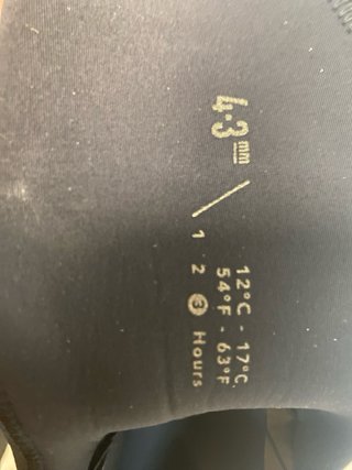 Traje Neopreno Olaian 4/3mm Talla M Front Zip