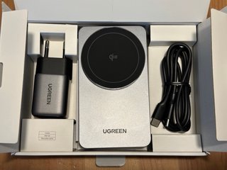 Cargador Ugreen MagFlow Qi2 15W 3 en 1