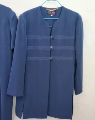 Conjunto Vestido y Chaqueta Azul