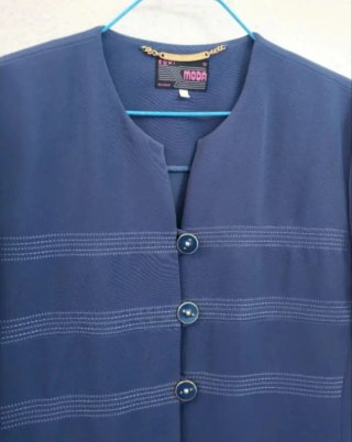 Conjunto Vestido y Chaqueta Azul