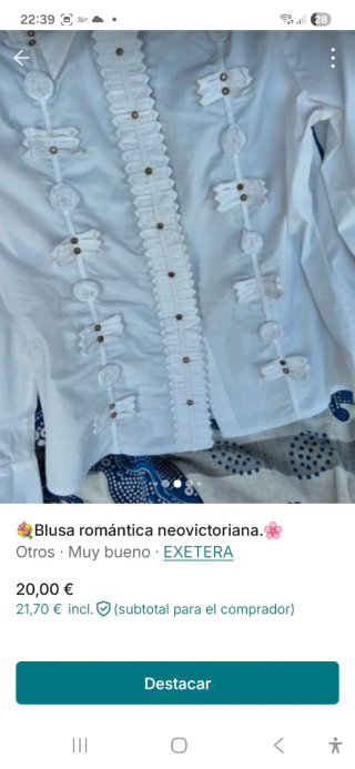 Blusa romántica neovictoriana