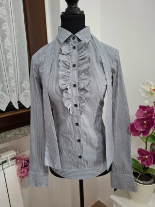 Camicia Kocca donna righe grigio/bianco