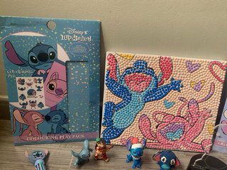 Stitch lámpara led, paraguas, muñecos, manualidad