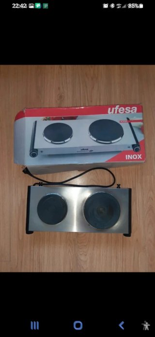 Placa Cocina Eléctrica Portátil Ufesa INOX