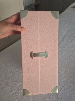 Caja joyero Lancôme rosa y otra en azul