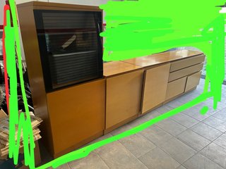 Mueble modular madera vitrina salón