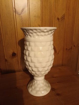 Vaso Ceramica Bianco Decorato