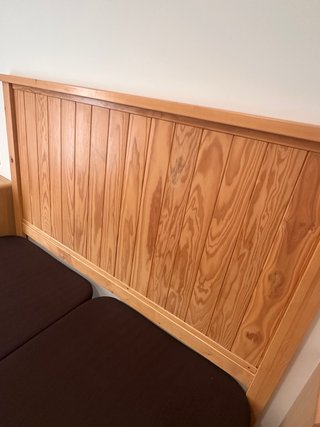 Conjunto Cabecero, Somier y Mesitas Madera
