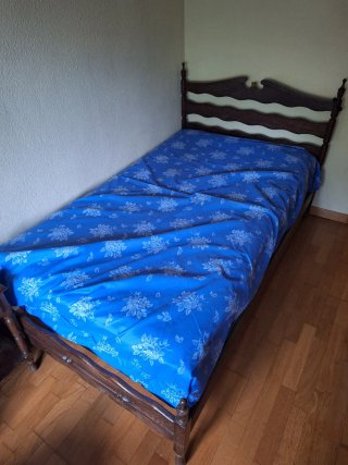 Cama individual de madera 90cm