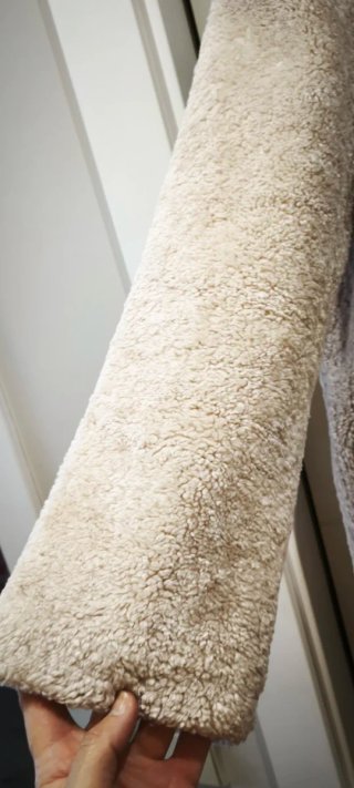 Abrigo peluche beige Pull&Bear