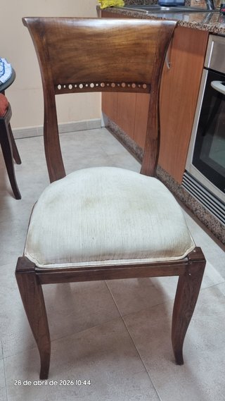 Lote 4 Sillas Madera Tapizado (en Viveiro)