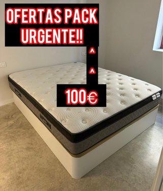 Pack canapé abatible + colchón nuevo