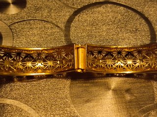 Brazalete Chapado Oro Filigrana Floral Calada