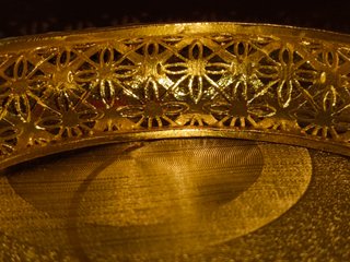 Brazalete Chapado Oro Filigrana Floral Calada