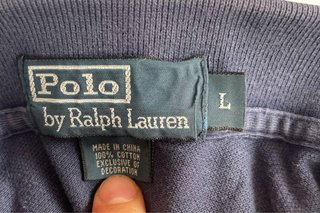 Polo Ralph Lauren Blu Navy Logo Rosso Taglia L