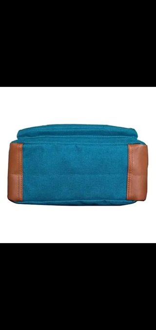Mochila Retro Azul  eléctrico y Marrón, unisex