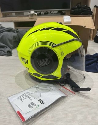 Casco Moto AGV Amarillo Neón Talla XL