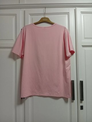 Camiseta rosa estampada de Temu