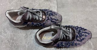 Zapatillas Prada Morado/Plata 40