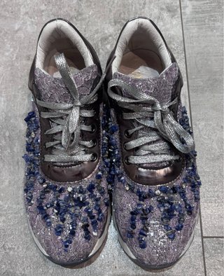 Zapatillas Prada Morado/Plata 40