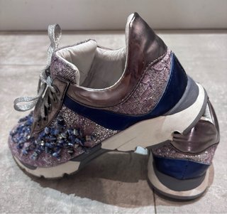 Zapatillas Prada Morado/Plata 40