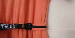 Vestido midi punto naranja