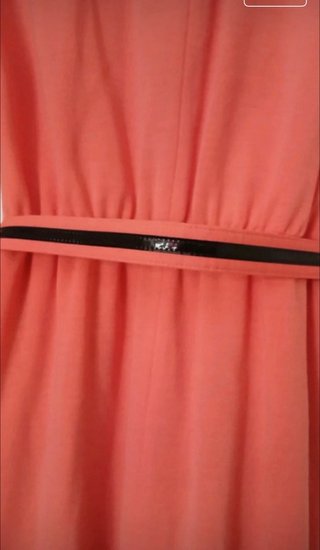 Vestido midi punto naranja
