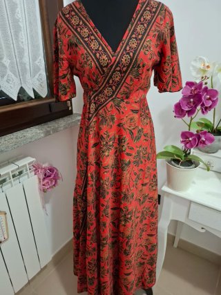 Vestito lungo donna fantasia floreale