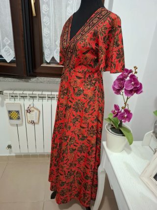 Vestito lungo donna fantasia floreale